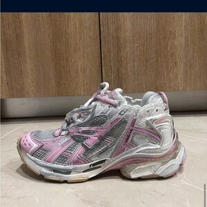 Balenciaga Pink and Gray Runner Sneakers